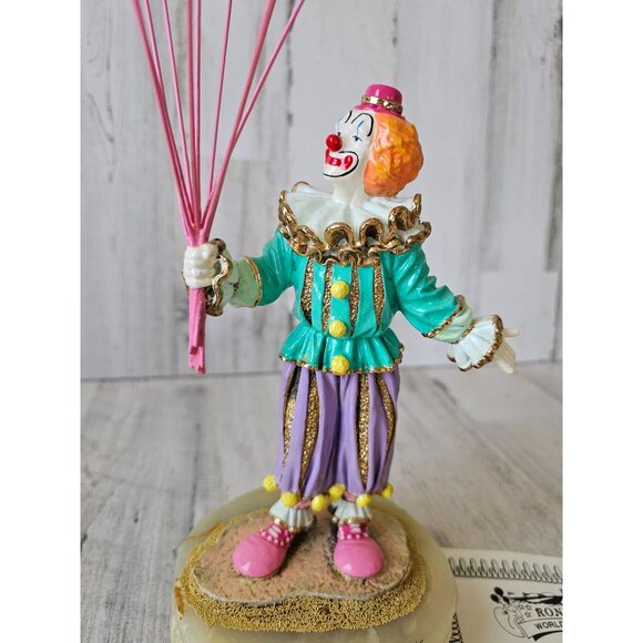 Ron Lee Bunches clown balloons pastel large gold 1996 vintage limited statue fig - Picture 3 of 11